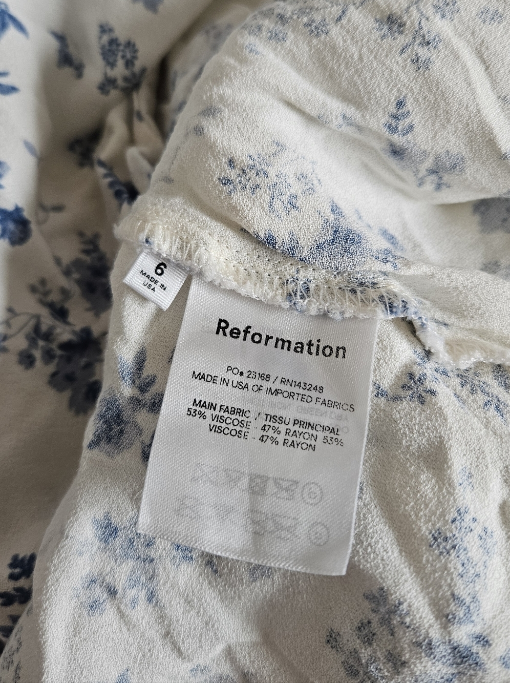 Reformation Pacey Dress Size 6 - Picture 6 of 6